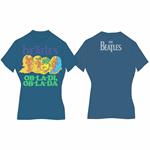 T-Shirt Donna Tg. M. Beatles: Ob-La-Di With Back Printing