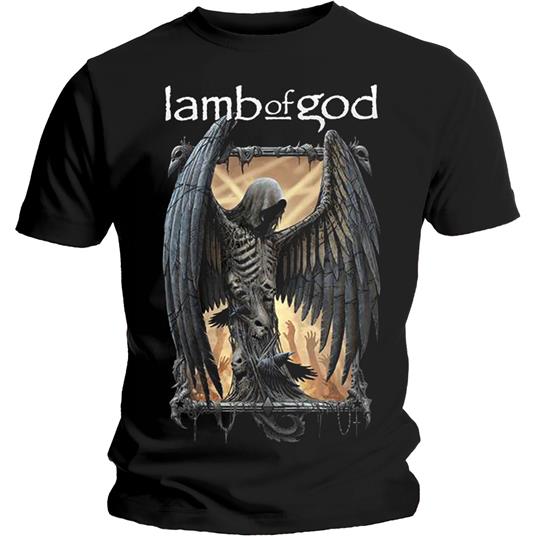 T-Shirt Unisex Tg. 2XL Lamb Of God. Winged Death