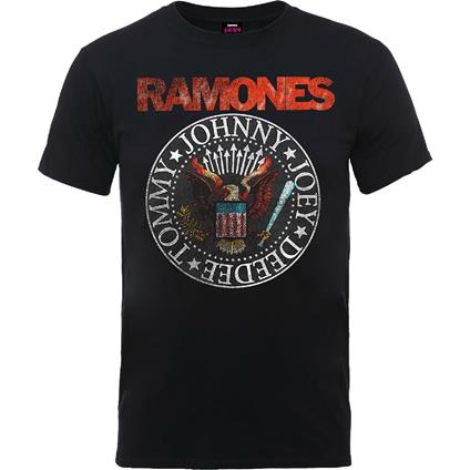 T-Shirt Unisex Tg. 2XL Ramones. Vintage Eagle Seal