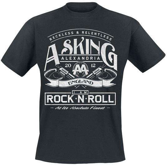 Asking Alexandria Men'S Tee: Rock N' Roll Retail Pack Small