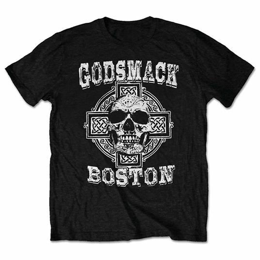 Small Godsmack Men's Tee: Boston Skull