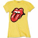 T-Shirt Donna Tg. L Rolling Stones. No Filter Tongue Yellow