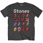 T-Shirt Unisex Tg. L Rolling Stones. No Filter Evolution Grey