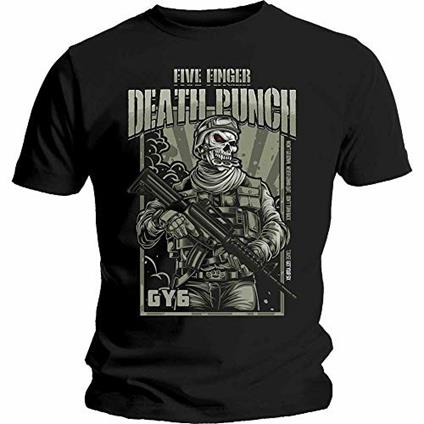 T-Shirt Unisex Five Finger Death Punch. War Soldier. Taglia 2XL