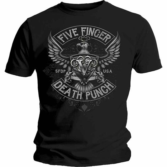 T-Shirt Unisex Five Finger Death Punch. Howe Eagle Crest. Taglia XL