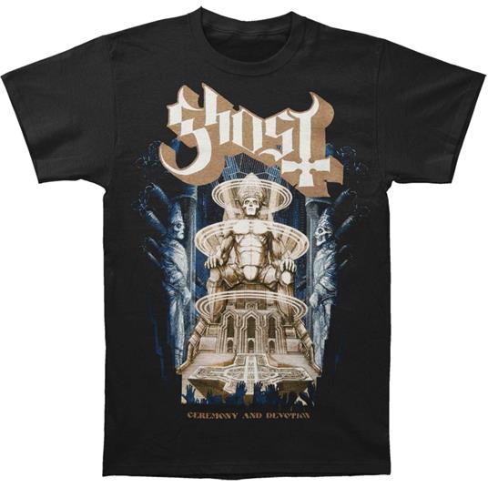 T-Shirt Unisex Ghost. Ceremony & Devotion. Taglia M