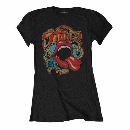 T-Shirt Donna Rolling Stones. Retro 70S Vibe. Taglia S