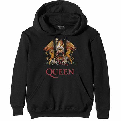 Felpa Con Cappuccio Unisex Tg. S. Queen: Classic Crest