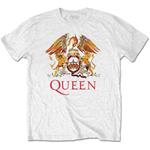 T-Shirt Unisex Tg. 2XL. Queen: Classic Crest White