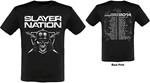 T-Shirt Unisex Slayer. Slayer Nation 2014 Dates (Ex-Tour With Back Print). Taglia L