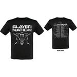 T-Shirt Unisex Slayer. Slayer Nation 2014 Dates (Ex-Tour With Back Print). Taglia M