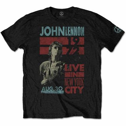 T-Shirt Unisex Tg. S. John Lennon: Live In Nyc