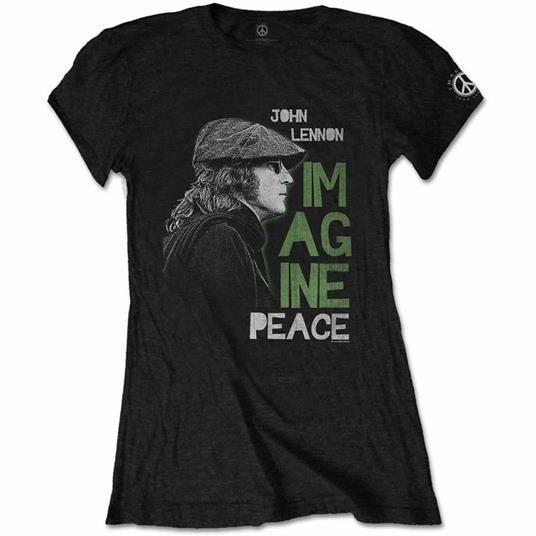 T-Shirt Donna Tg. M. John Lennon: Imagine Peace