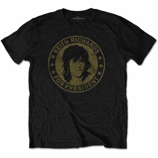 T-Shirt Unisex Tg. XL. Rolling Stones: Keith For President