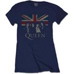 T-Shirt Donna Tg. L. Queen - Vintage Union Jack