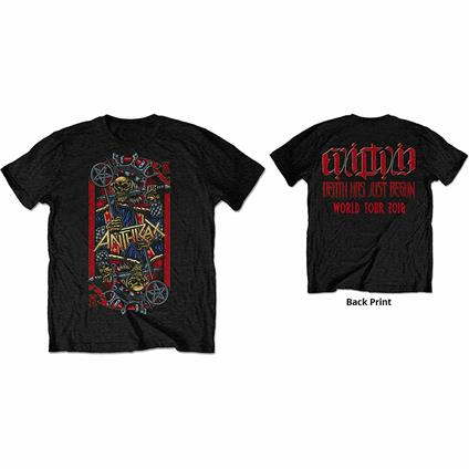 T-Shirt Unisex Tg. S. Anthrax: Evil King World Tour 2018