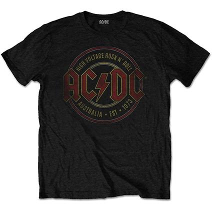 T-Shirt Unisex Tg. L. Ac/Dc: Est. 1973