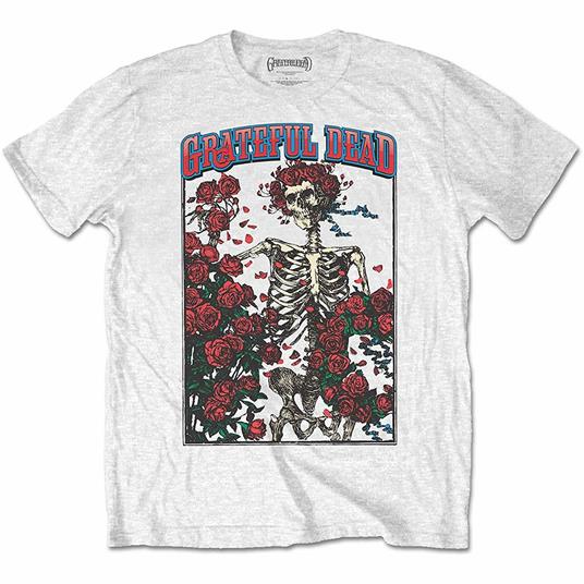 T-Shirt Unisex Tg. M Grateful Dead: Bertha & Logo White