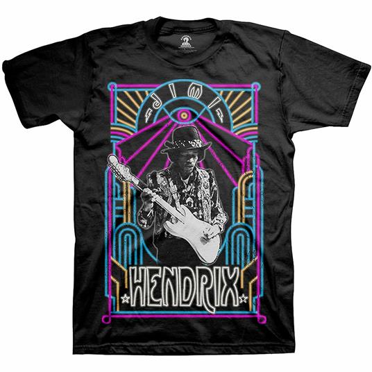 T-Shirt Unisex Tg. M Jimi Hendrix: Electric Ladyland Neon