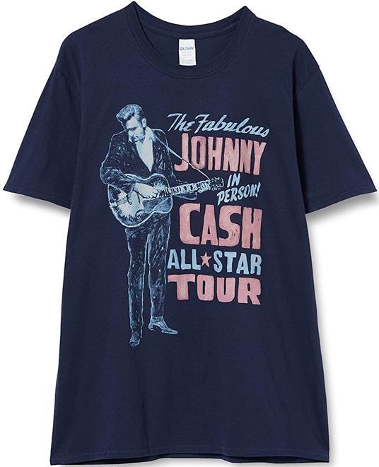 T-Shirt Unisex Tg. S Johnny Cash. All Star Tour