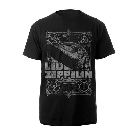 T-Shirt Unisex Tg. M Led Zeppelin: Vintage Print Lz1