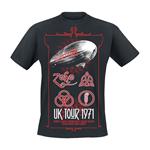 T-Shirt Unisex Tg. S. Led Zeppelin: Uk Tour 1971