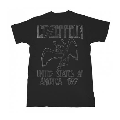 T-Shirt Unisex Tg. M. Led Zeppelin: Usa 1977