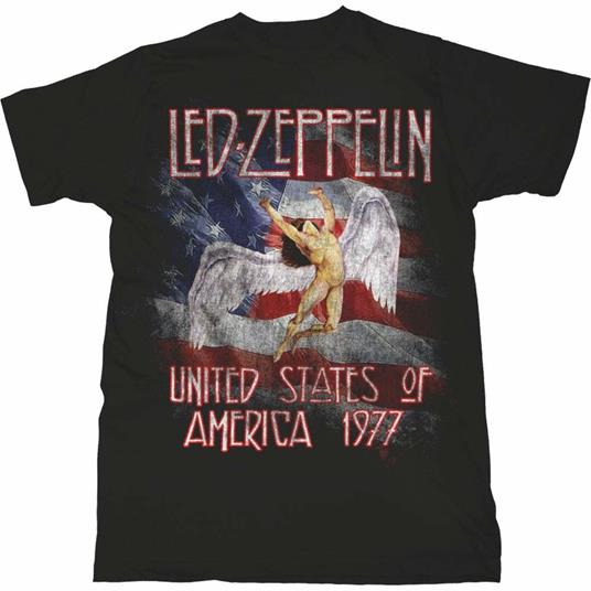 T-Shirt Unisex Tg. L. Led Zeppelin: Stars N Stripes Usa 77. - ND - Idee  regalo | IBS