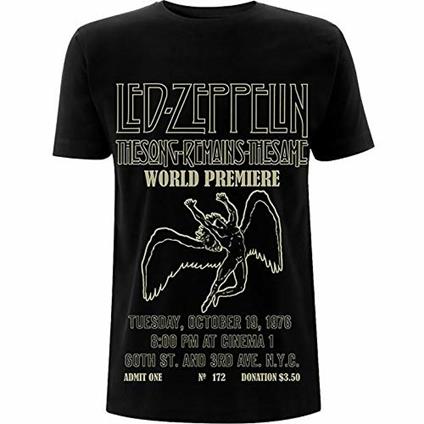 T-Shirt Unisex Tg. XL. Led Zeppelin: Tsrts World Premier