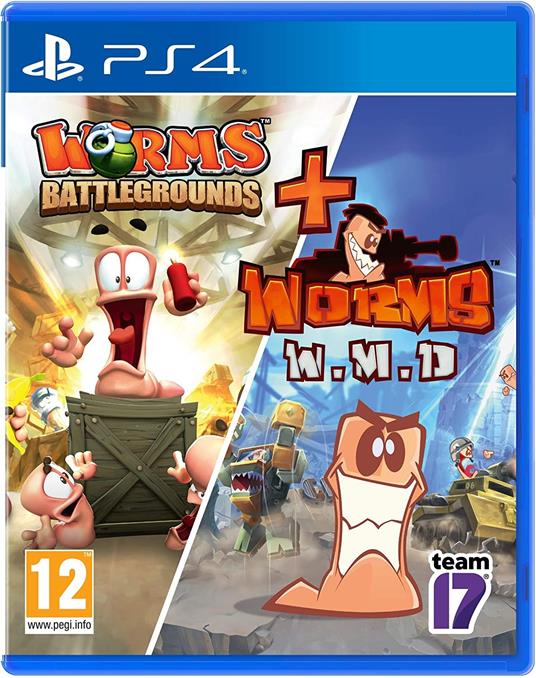 Team17 Worms Battlegrounds + Worms WMD Double Pack Bundle Multilingua PlayStation 4