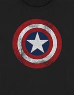 Marvel Comics: Captain America Distressed Shield (T-Shirt Unisex Tg. S)