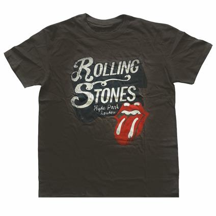 Rolling Stones (The): Hyde Park Grey (T-Shirt Unisex Tg. L)