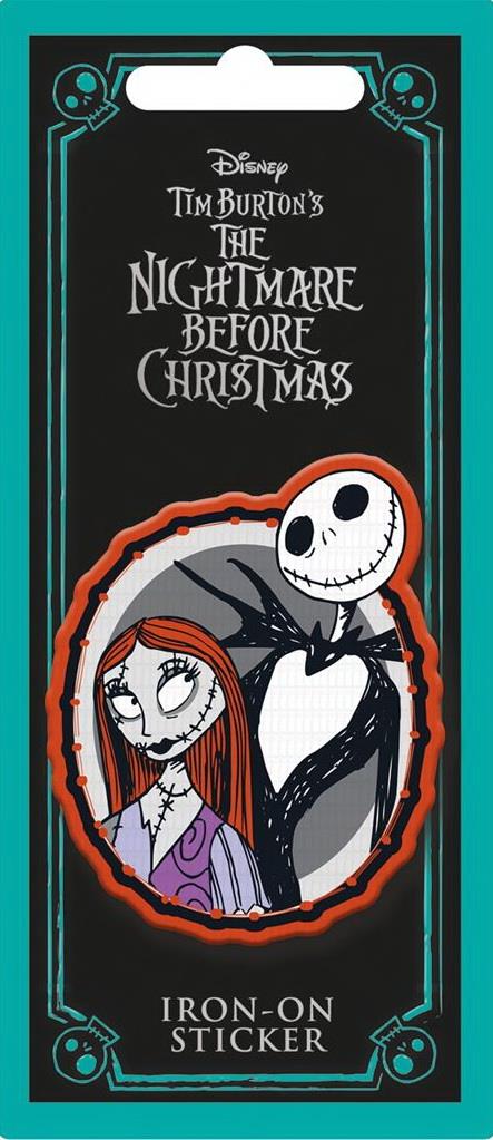 Disney: Pyramid - The Nightmare Before Christmas - (Jack & Sally)  Embroidery (Iron On) Sticker - Pyramid - Idee regalo