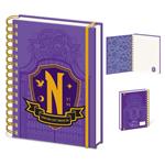 Wednesday: Pyramid - Nevermore Shield (A5 Wiro Notebook / Quaderno)