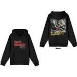 Iron Maiden: Number Of The Beast Vintage Logo Faded Edge Album (Back Print) (Felpa Con Cappuccio Unisex Tg. M)