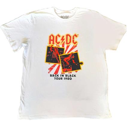 T-Shirt Unisex Tg. 4XL Ac/Dc: Back In Black Tour 1980