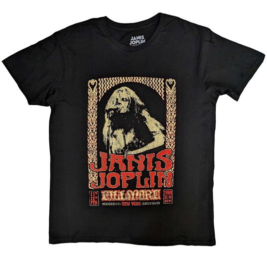 Janis Joplin - Janis Joplin Unisex T-Shirt: Vintage Poster (X-Large)