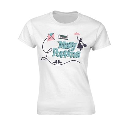 T-Shirt Donna Tg. L Disney - Mary Poppins Logos