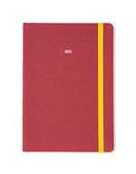 Agenda Letts 2023, 12 mesi, settimanale, Raw A5, Lampone - 21 x 15 cm