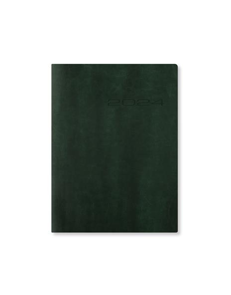 Agenda Letts 2024, Lecassa A6+ Settimanale Verde - 16,5 x 12 cm