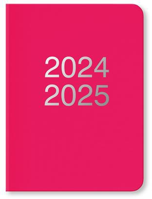 Agenda accademica Letts 2024-2025, 12 mesi, Dazzle A6, giornaliera, Rosa - 15 x 10,5 cm