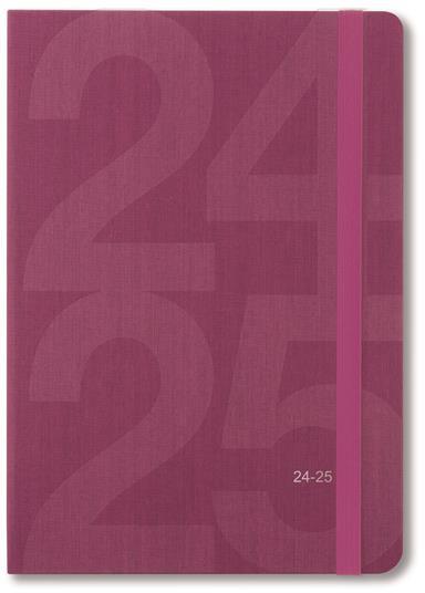 Agenda accademica Letts 2024-2025, 12 mesi, settimanale, Block A5, Rosa - 21 x 15 cm