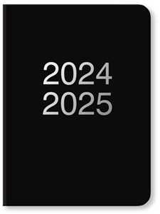 Cartoleria Agenda accademica Letts 2024-2025, 12 mesi, Dazzle A6, giornaliera, Nero - 15 x 10,5 cm Letts