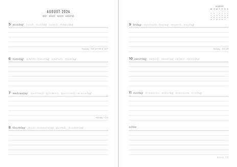 Agenda accademica Letts 2024-2025, 12 mesi, settimanale, Inspire A6 Rosa - 14,8 x 10,5 cm - 2