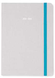 Cartoleria Agenda accademica Letts 2024-2025, 12 mesi, settimanale, Raw A5 Grigio - 21 x 15 cm Letts