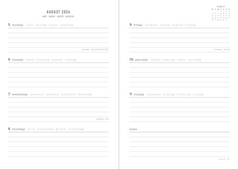 Agenda accademica Letts 2024-2025, 12 mesi, settimanale, Raw A5 Grigio - 21 x 15 cm - 2