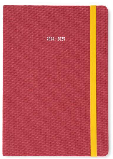 Agenda accademica Letts 2024-2025, 12 mesi, settimanale, Raw A5 Lampone - 21 x 15 cm