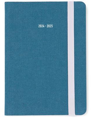 Agenda accademica Letts 2024-2025, 12 mesi, Raw A6, giornaliera, Celeste - 14,8 x 10,5 cm