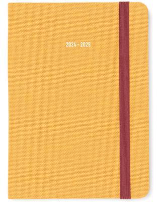 Agenda accademica Letts 2024-2025, 12 mesi, Raw A6, giornaliera, Senape - 14,8 x 10,5 cm