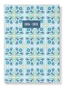 Cartoleria Agenda accademica Letts 2024-2025, 12 mesi, settimanale, Morocco A6 Wtv, multinlingue, Azzurro - 14,8 x 10,5 cm Letts